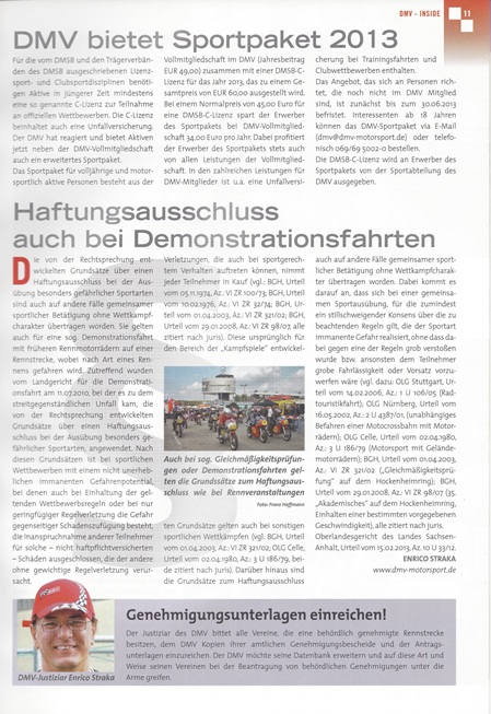 Haftungsausschluss auch bei Demonstrationsfahrten