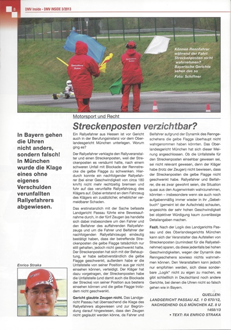 Streckenposten verzichtbar?